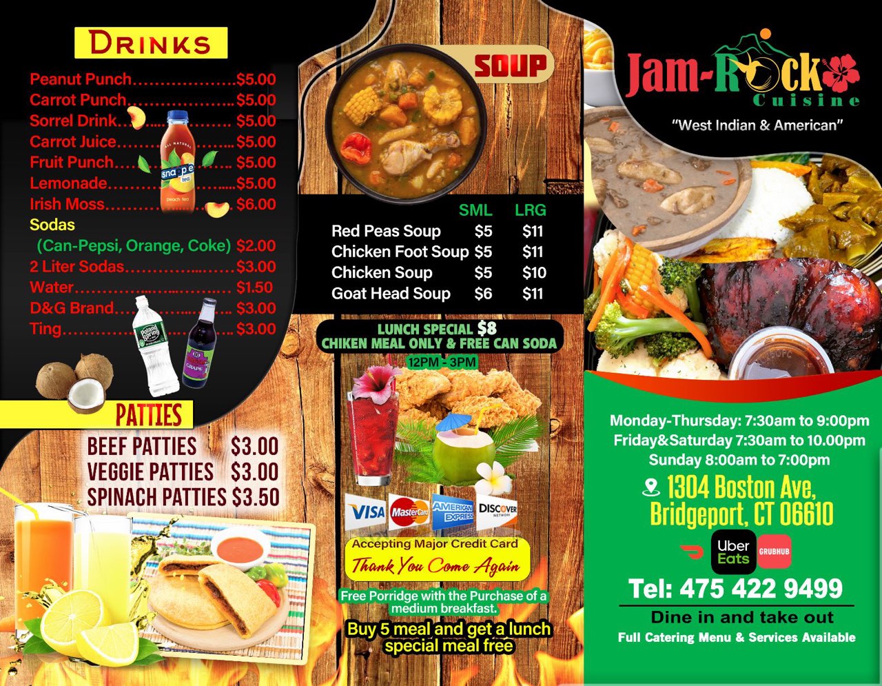 JamRock Cuisine Offers Jerk Chicken in Bridgeport, CT 06610