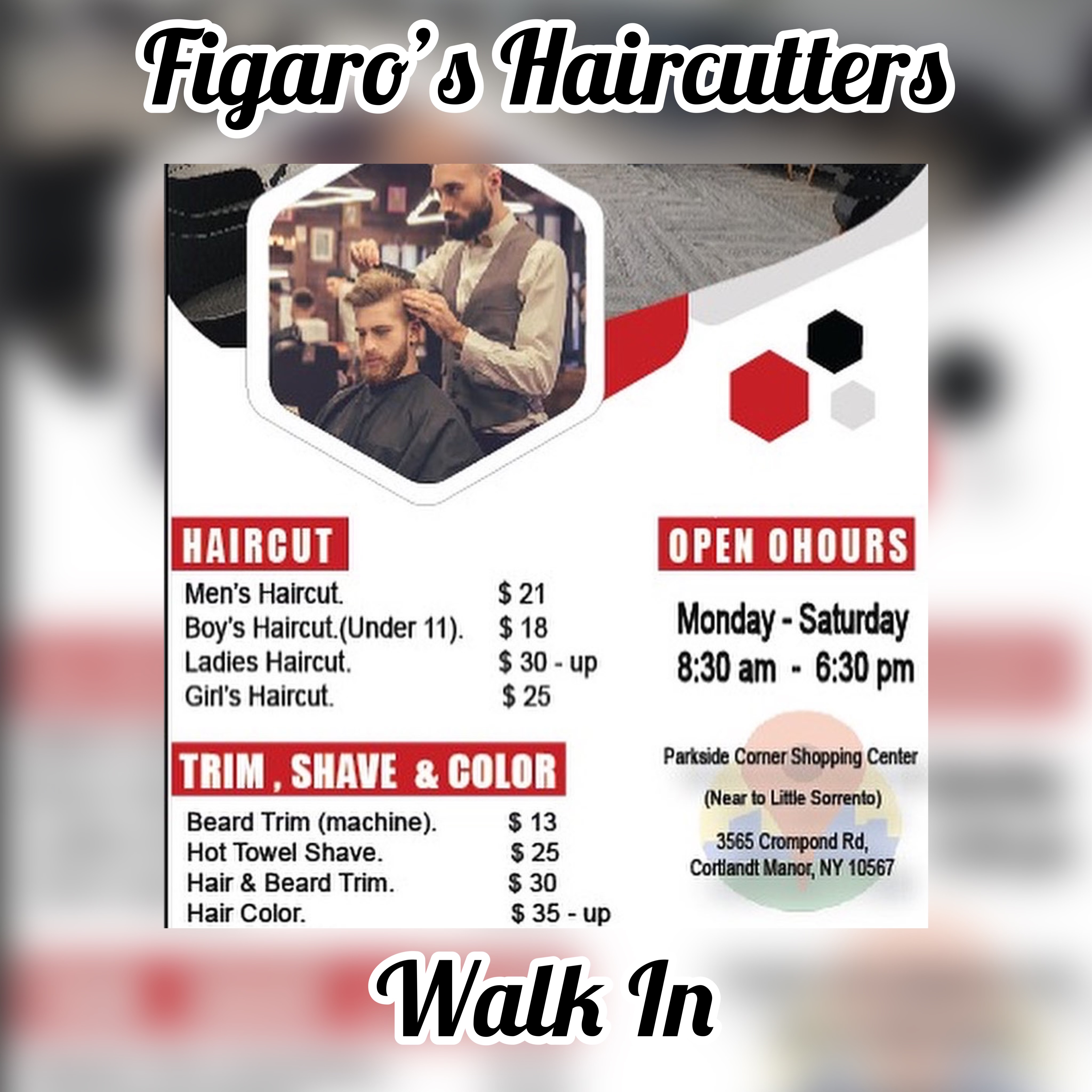 Figaro's Haircutters Offers Haircut Services in Cortlandt Manor, NY 10567