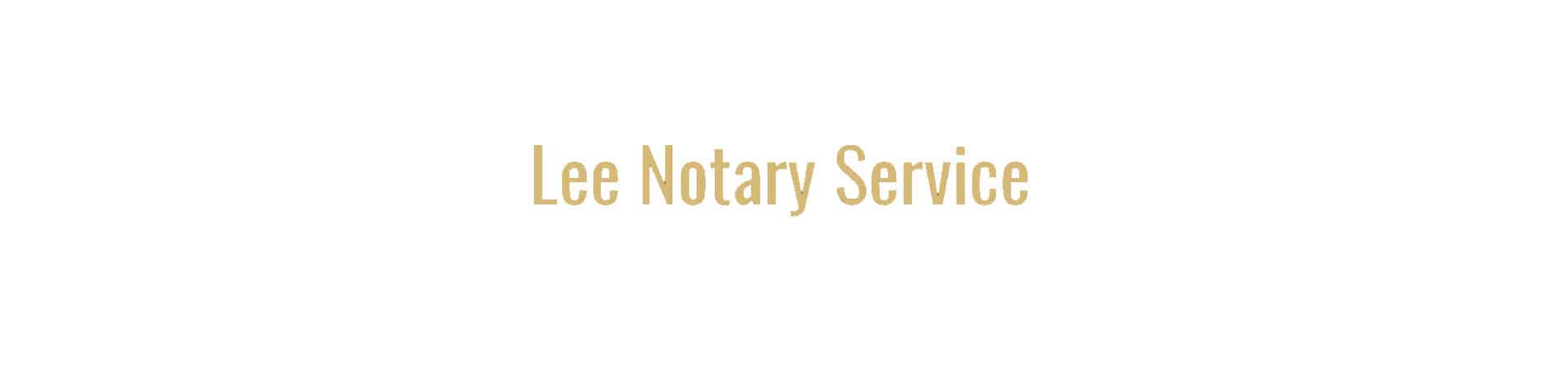 Lee Notary Service