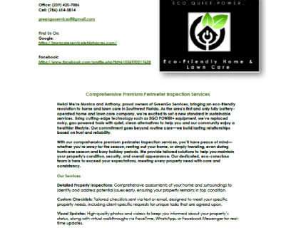 COMPREHENSIVE PREMIUM PERIMETER INSPECTION SERVICES