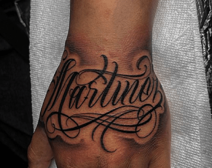 CUSTOM LETTERING TATTOO