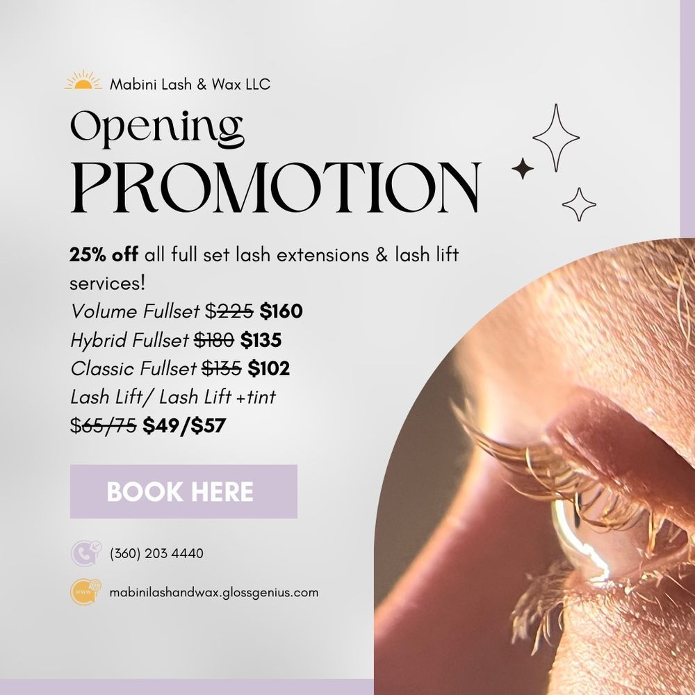 Mabini Lash & Wax Promotion Image