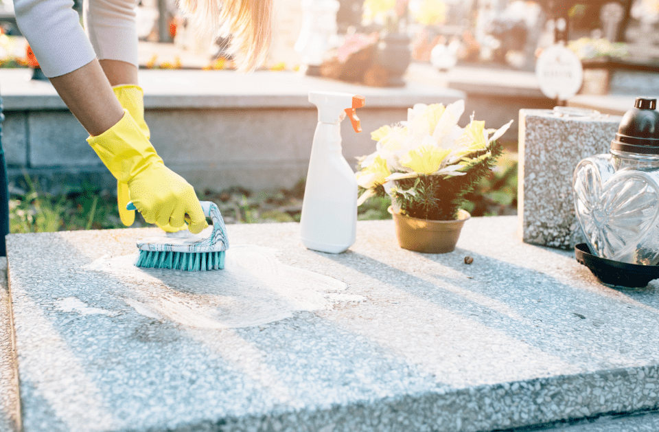 GRAVESTONE CLEANING