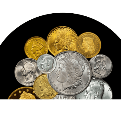 SILVER AND GOLD COINS AND CURRENCY