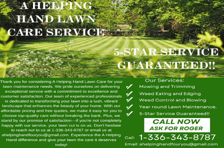 A Helping Hand Pressure Washing and Lawn Care