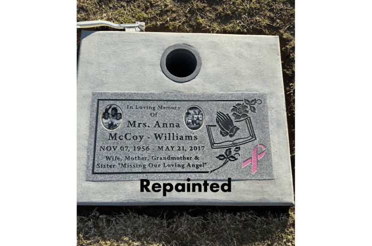 Our Angels In The Sky Headstone Cleaning