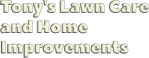 Tony's Lawn Care and Home Improvements