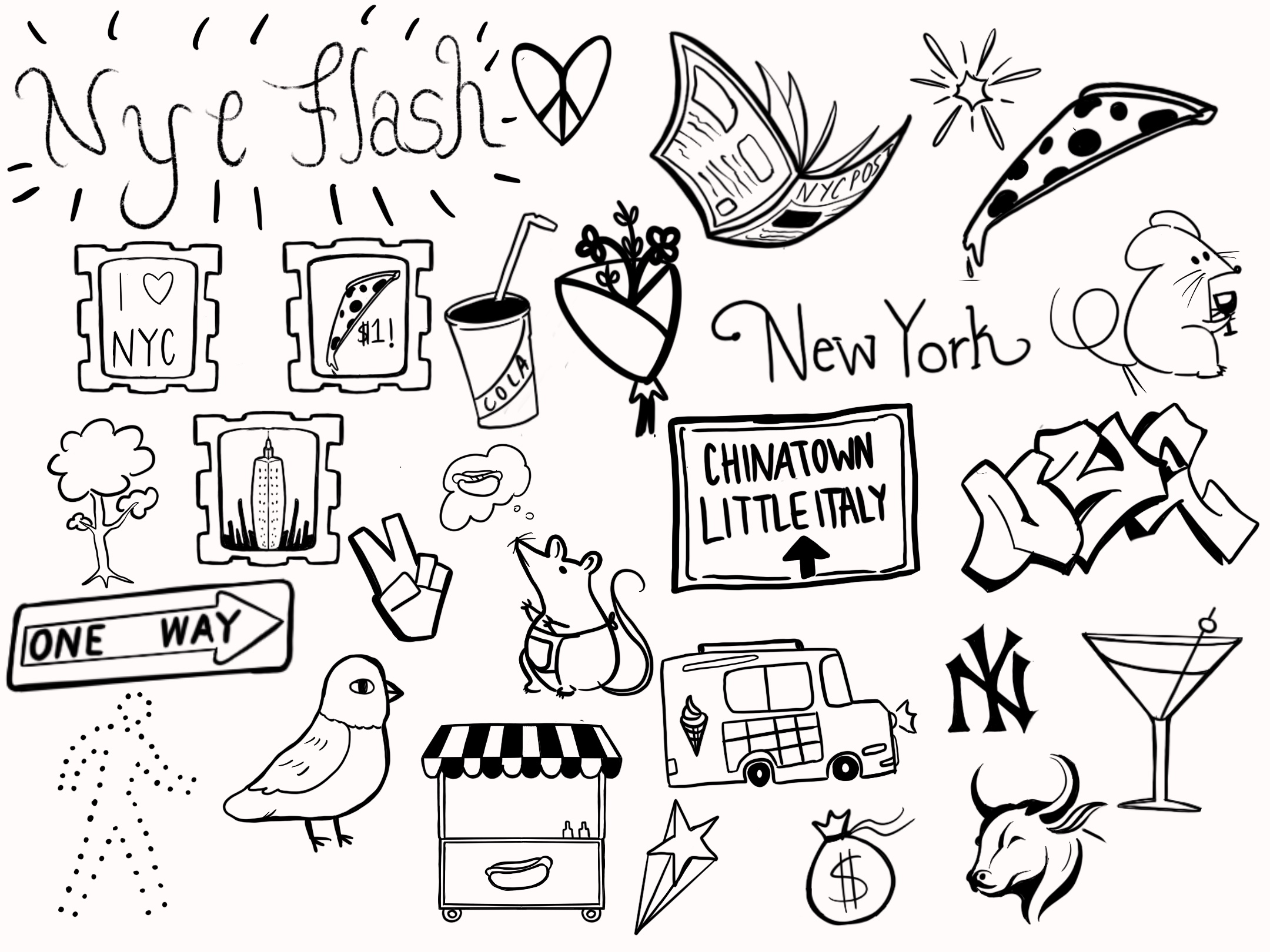 NYC Tattoo Flash