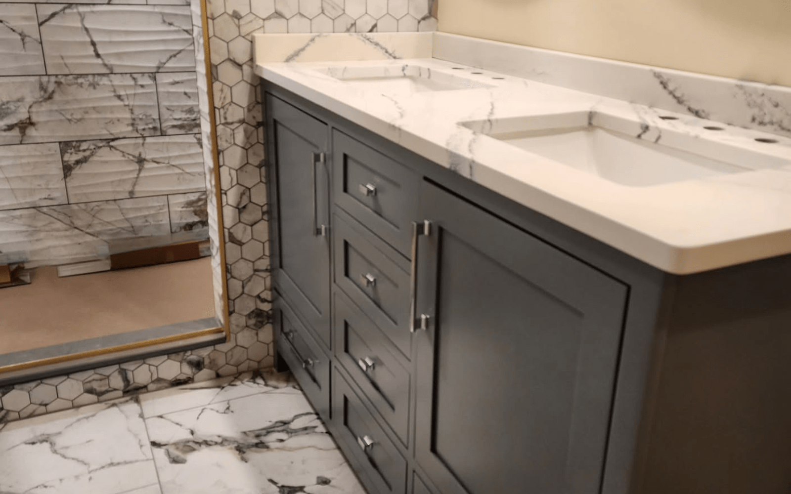 Bathroom Cabinet Installation