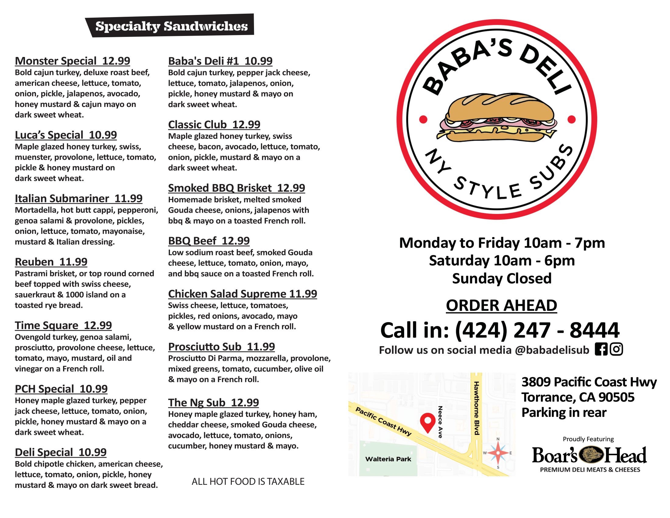 Menu Page 1