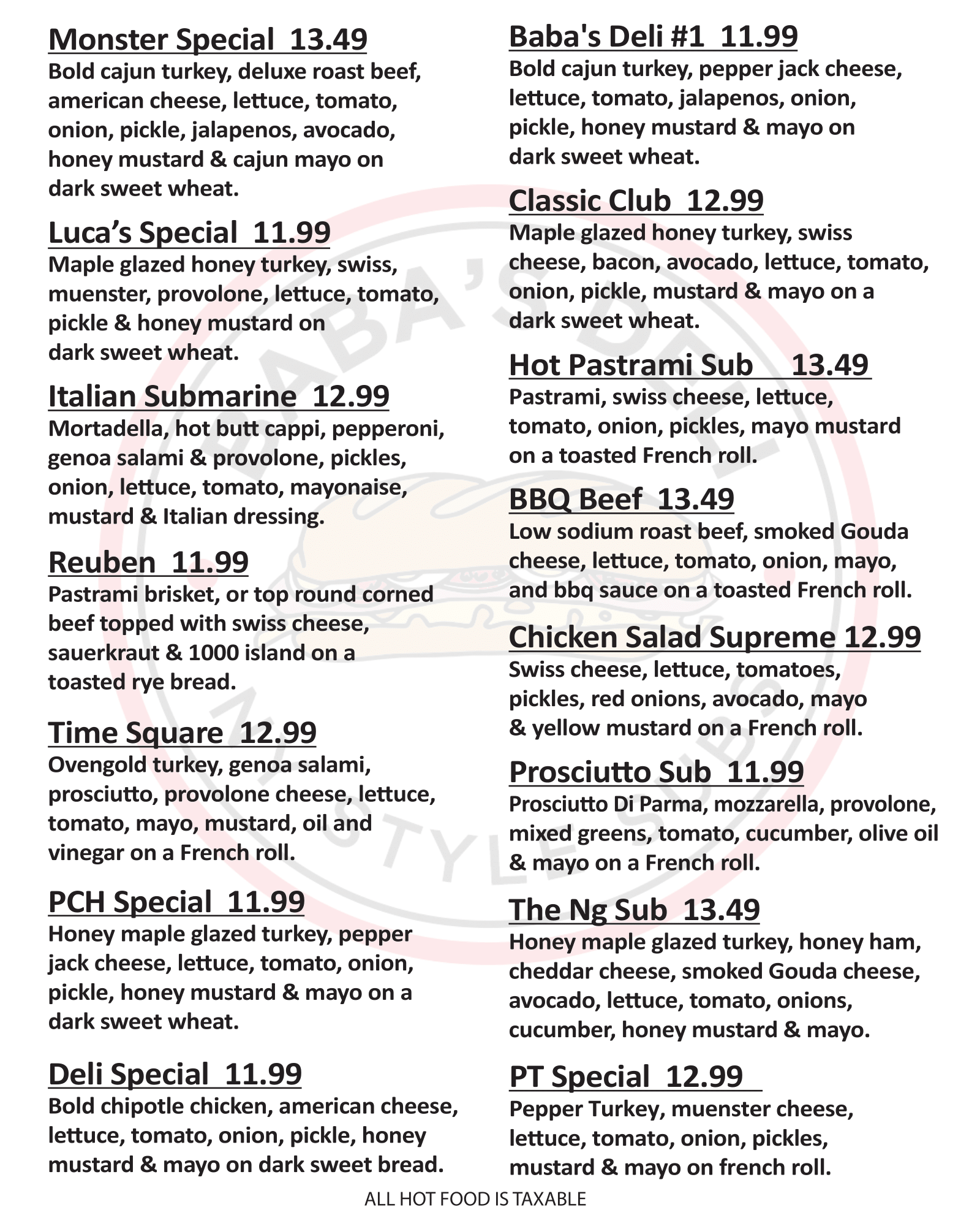 Menu Page 2