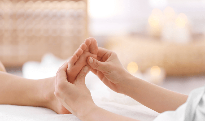 Hot Stone Foot Therapy