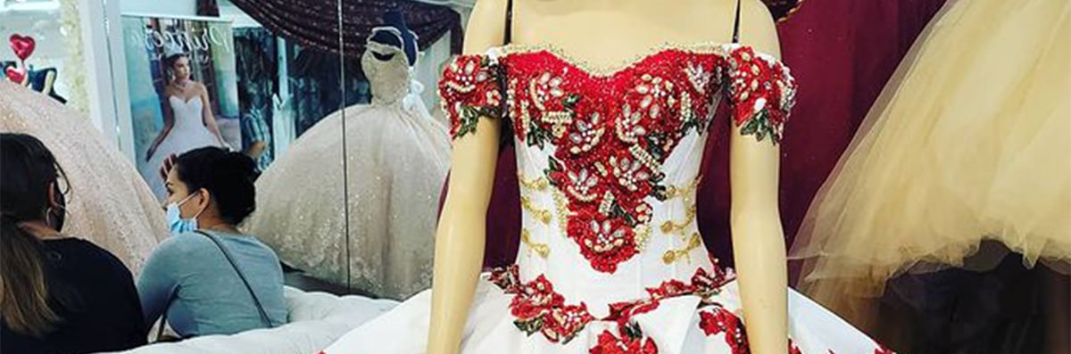 fitted lace wedding dress Chantilly Lace and Sparkle Tulle Quinceañera Dress main image 0