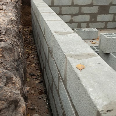 Block Wall Installation